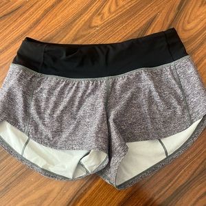 Lululemon speed shorts, size 2